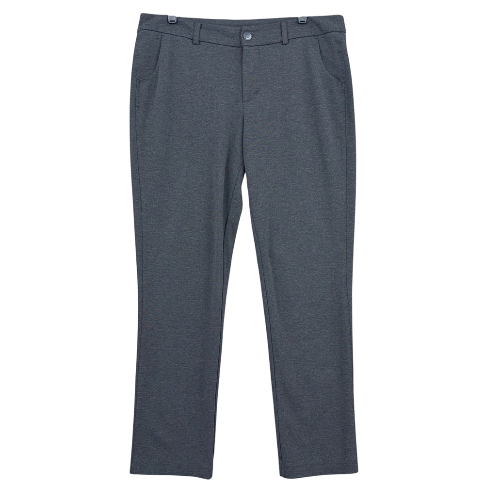 CJ Banks Signature Slimming Pants Women 14W Rayon Blend Gray Dress Slacks